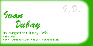 ivan dubay business card